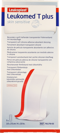 Leukomed T Plus Skin Sens. 10cmx25cm 5 7617803 1