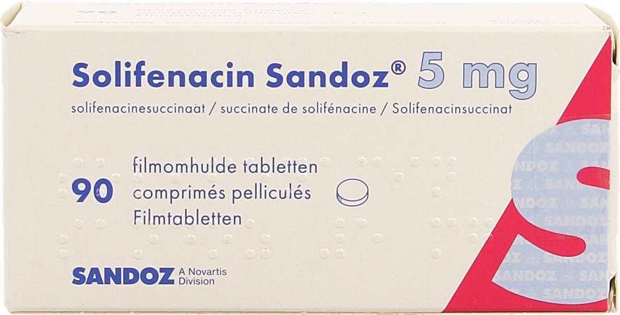 Solifenacin Sandoz 5mg Comp Pell 90 X 5mg 3