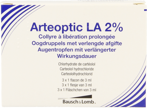 Arteoptic La 2% Pi Pharma Oogdruppels 3 X 3ml Pip 1