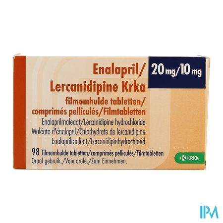 Enalapril/lercanidipine Krka 20/10mg Film.tabl 98 1