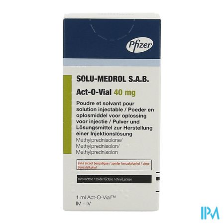 Solu-medrol Sab Act-o-vial 40mg Opl Inj Fl 1x40mg 1