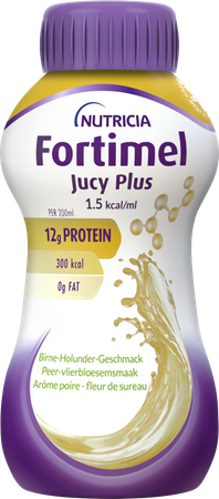Fortimel Jucy Plus Peer Vlierbloes. 4x200ml 185088 7