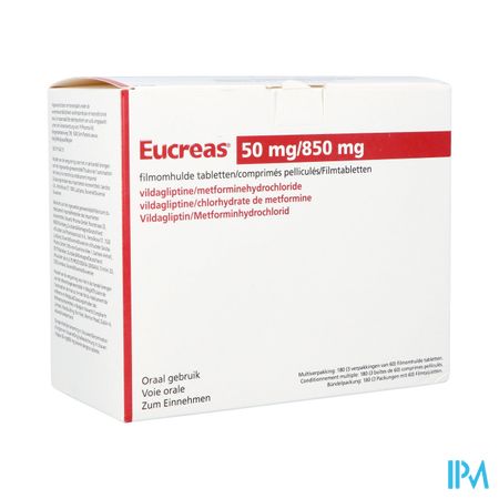 Eucreas 50mg/ 850mg Pi Pharma Filmomh Tabl 180 Pip