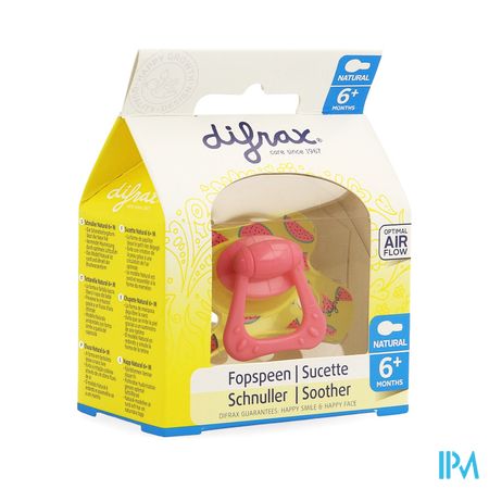 Difrax Sucette Natural 6m+ Girl 2