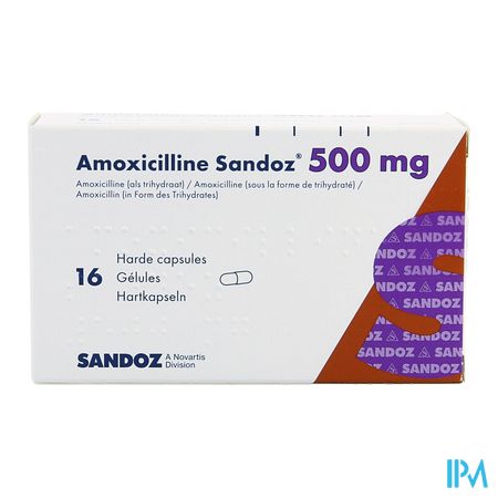 Amoxicilline Sandoz 500mg Caps 16 2