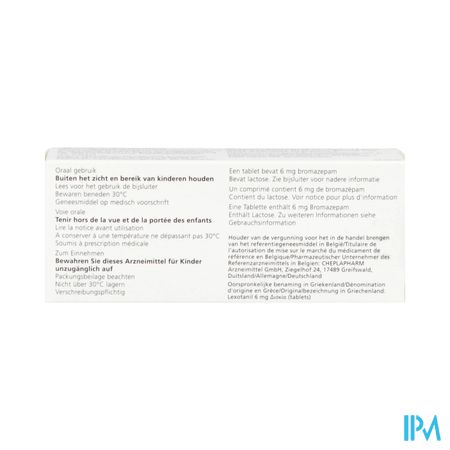 Lexotan Pi Pharma 6mg Tabl 50 Pip 1
