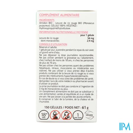 Arkogelules Levure Riz Rouge Bio Caps 150 Nf 3