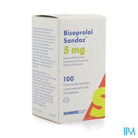 Bisoprolol Sandoz 5,0mg Pot Filmomh Tabl 100x5,0mg