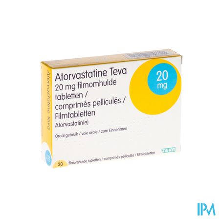 Atorvastatine Teva 20mg Filmomh Tabl 30 X 20mg 2