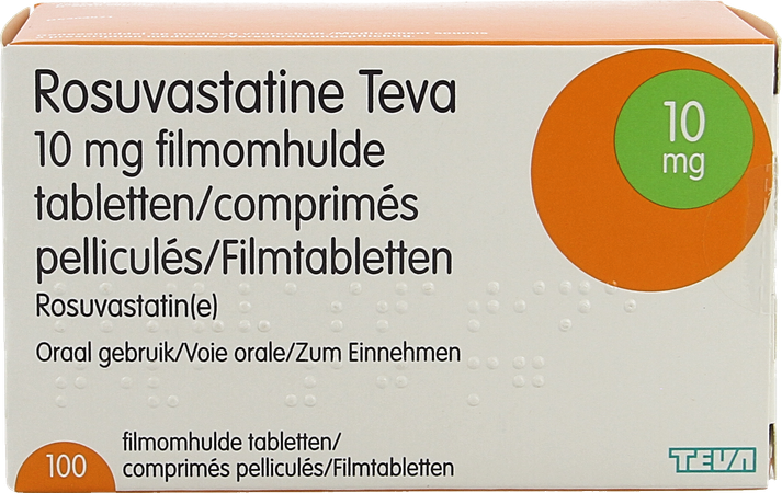 Rosuvastatine Teva 10mg Filmomh Tabl 100 3