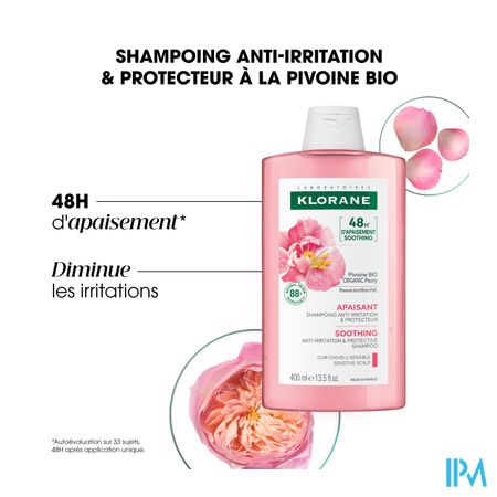 Klorane Capil. Sh Pioenroos Bio 400ml 16