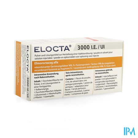 Elocta 3000ie Pdr+solv Voor Opl Inj 1