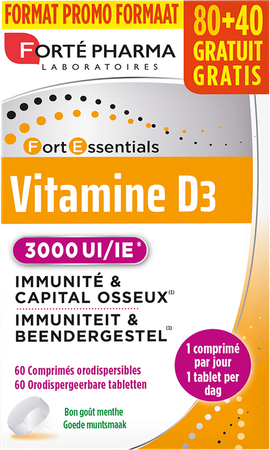 Vitamine D3 3000 IE Caps 120 1