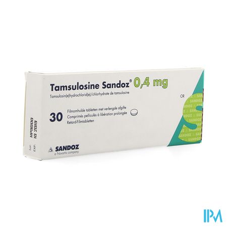 Tamsulosine Sandoz 0,4mg Verl.afg. Filmomh Tabl 30