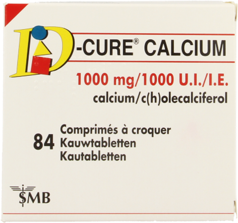 D-cure Calcium 1000mg/1000ui Comp Croquer 84 2