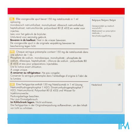 Tysabri 150mg Opl Inj Voorgevulde Spuit 2x1ml 4