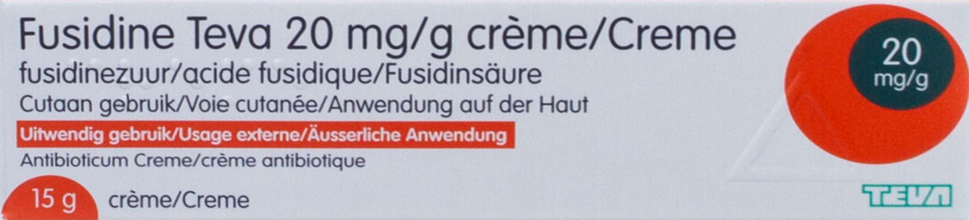 Fusidine Teva 20mg/g Creme 15g 2