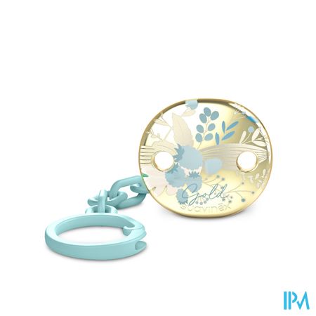 Suavinex Gold Soother Chain Blue 2