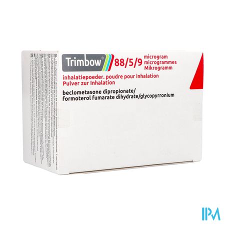 Trimbow 88/5 /9mcg Inhalatiepoeder Fl 3 (360d)