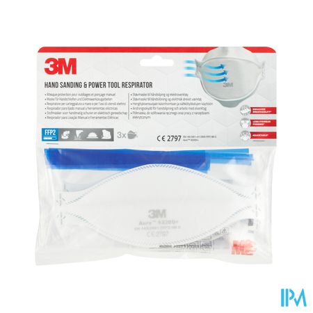 3m Aura Stofmasker Ffp2 9320d+ Pack 3