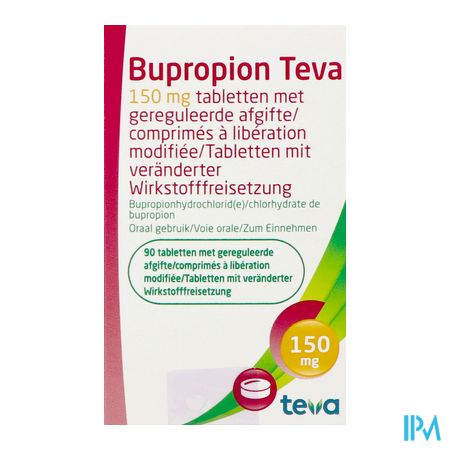 Bupropion Teva 150mg Geregul.afgifte Comp 90 4