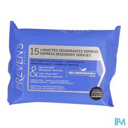 Preven's Tissue Deodorant Zakje 1x15 2