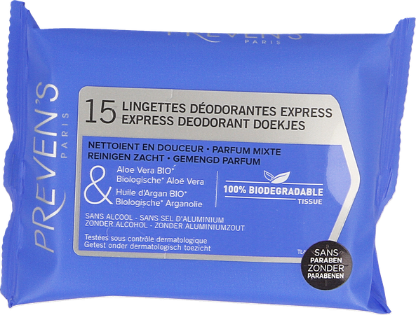 Preven's Tissue Deodorant Zakje 1x15 2