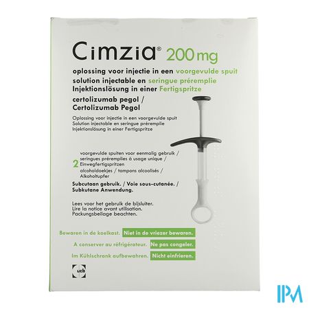 Cimzia 200mg Abacus Opl Inj Voorgev.spuit 2+2tamp. 2