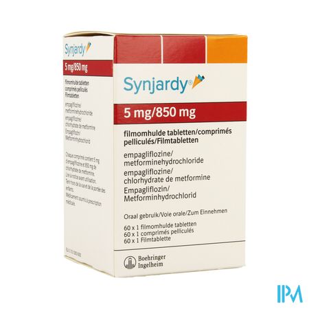 Synjardy 5,0mg/ 850mg Filmomh Tabl 60 X 1 Ud