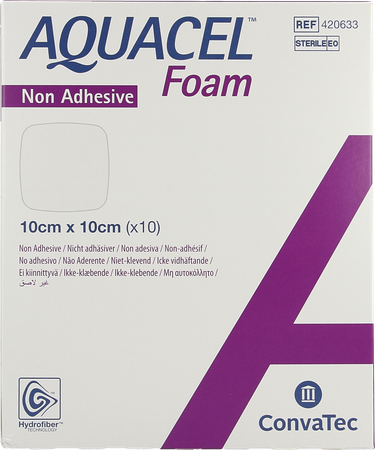 Aquacel Foam Non-adhesif 10x10cm 10 3