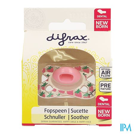Difrax Fopspeen Newborn Dental Sil Girl-2/2m 1 796 7