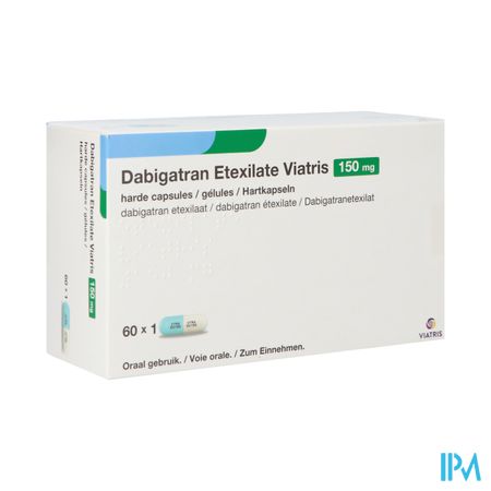 Dabigatran Etexilate Viatris 150mg Caps Dur 60