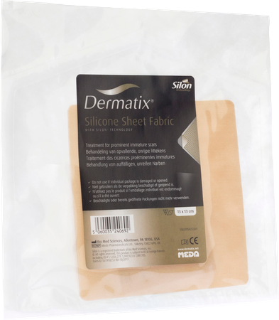Dermatix Silicone Sheet Clear Adh 13x13cm 1 2