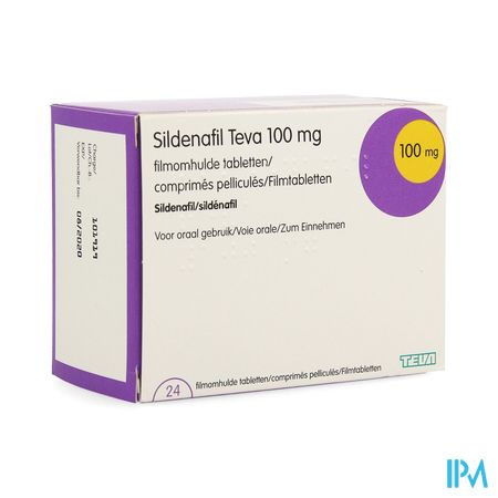 Sildenafil Teva 100mg Filmomh Tabl 24 X 100mg Pip