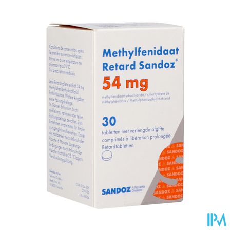 Methylfenidaat 54mg Sandoz Comp Verl Afgifte 30