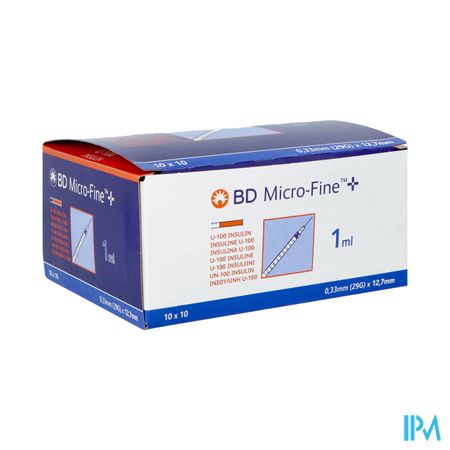 Bd Microfine+ Ins.spuit 1,0ml 29g 12,7mm100 324827