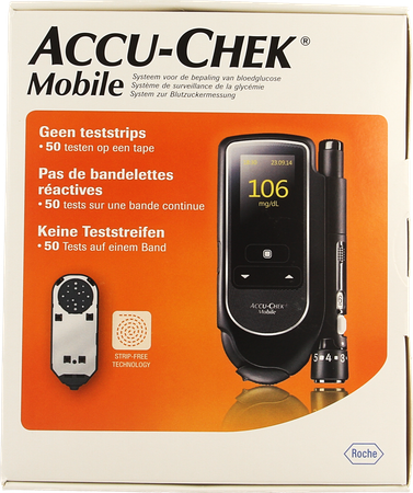 Accu Chek Mobile Startkit (50tests+meter+prikker) 2