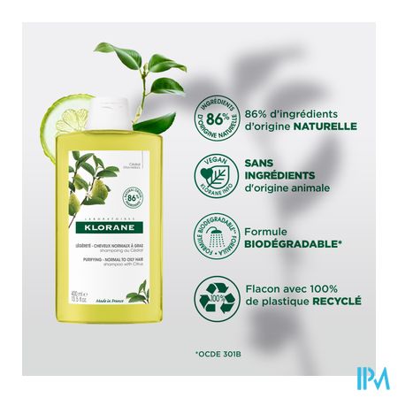 Klorane Capil. Sh Pulpe Cedrat 200ml Nf 5