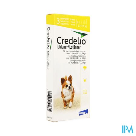 Credelio 56mg Kauwtabl Hond 1,3-2,5kg 3