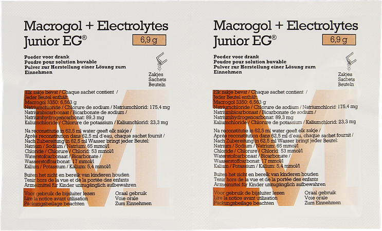 Macrogol+Electrolytes Junior EG 6,9G Pdr Sach 60 3