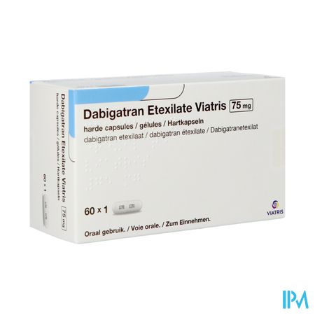 Dabigatran Etexilate Viatris 75mg Harde Caps 60