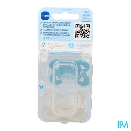 Mam Original Night Sucette Silic. Pure 0-6m Bleu 2 3