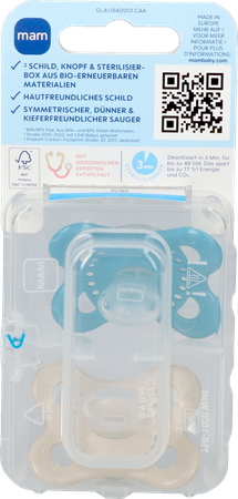 Mam Original Night Fopspeen Silic.pure 0-6m Blue 2 3