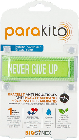 Para'kito Armband Volwassen Never Give Up Groen 2