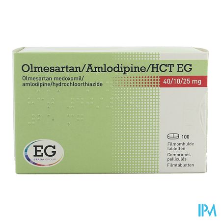 Olmesartan/Amlodipin/Hct EG 40/10/25,0 Comp Pel100 3