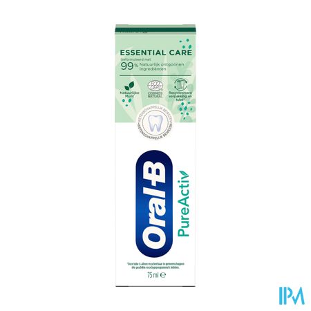 Oral-b Tandpasta Pureactiv 0% Essential 75ml