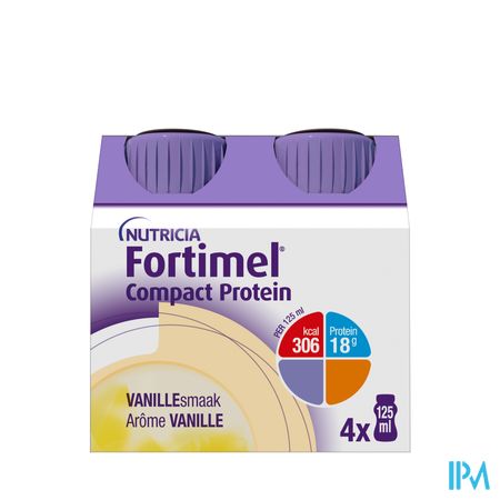 Fortimel Compact Protein Vanille Flesjes 4x125 ml