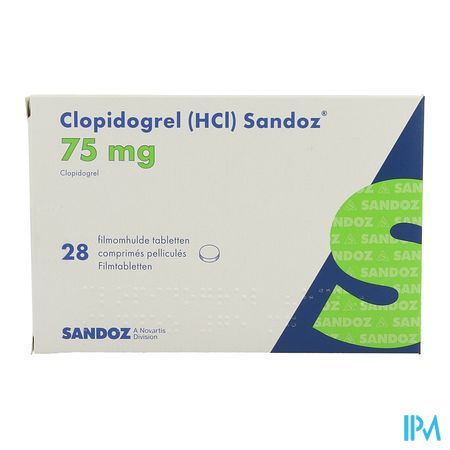 Clopidogrel Hcl Sandoz Comp Pell 28 X 75mg 3
