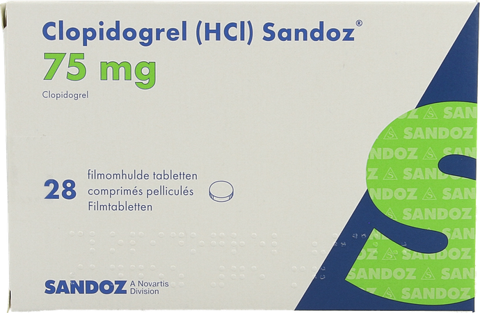 Clopidogrel Hcl Sandoz Comp Pell 28 X 75mg 3