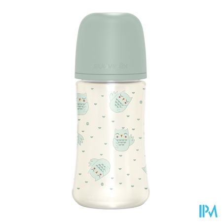 Suavinex Bonhomia Bottle Pa Sili. Owl Green 270ml 5